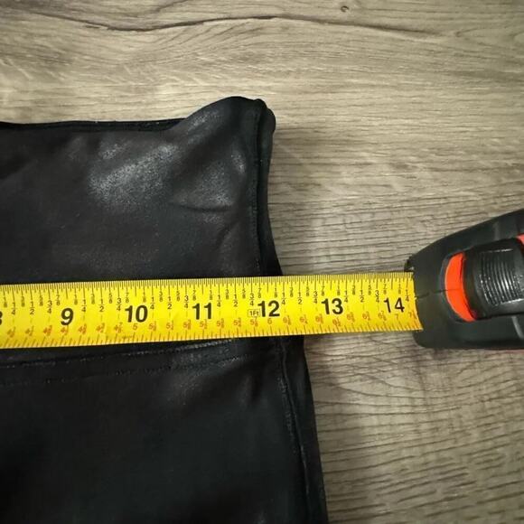 Spanx Faux Leather Leggings High Waisted Smoothing Sleek Black Size Small - Picture 7 of 7